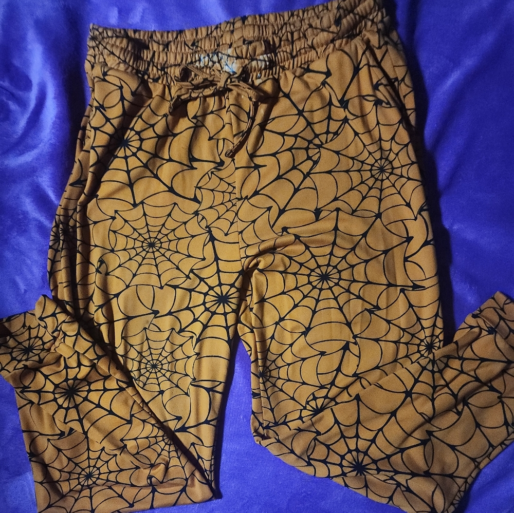 Comfy, pull on "pajama" lounge style pants with side pockets 🕷 🕸 graphics